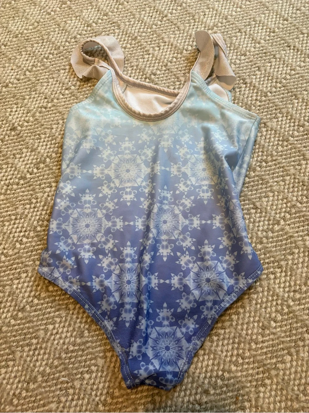 Disney Girls Blue and Purple Frozen Elsa & Anna One-Piece Swimsuit